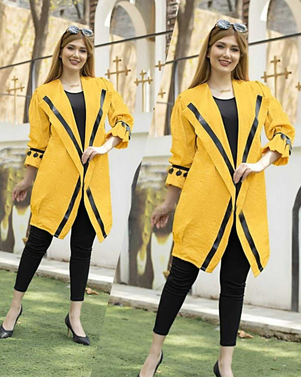 مانتو پرنسسی (زرد) کد T3172 مانتو پرنسسی (زرد) کد T3172