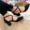 کفش پاشنه بلند مدل افروز بندی کد T3232