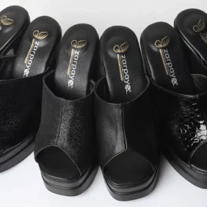صندل لژدار پاشنه 12 سانت پلنگی‌ورنی